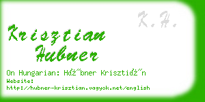 krisztian hubner business card